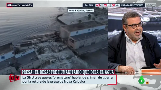 Pedro Rodríguez, tajante tras los rumores de la autoría del ataque a la presa de Nova Kajovka: "A Putin no se le puede dar el beneficio de la duda" Pedro Rodríguez, tajante tras los rumores de la autoría del ataque a la presa de Nova Kajovka: "A Putin no se le puede dar el beneficio de la duda"