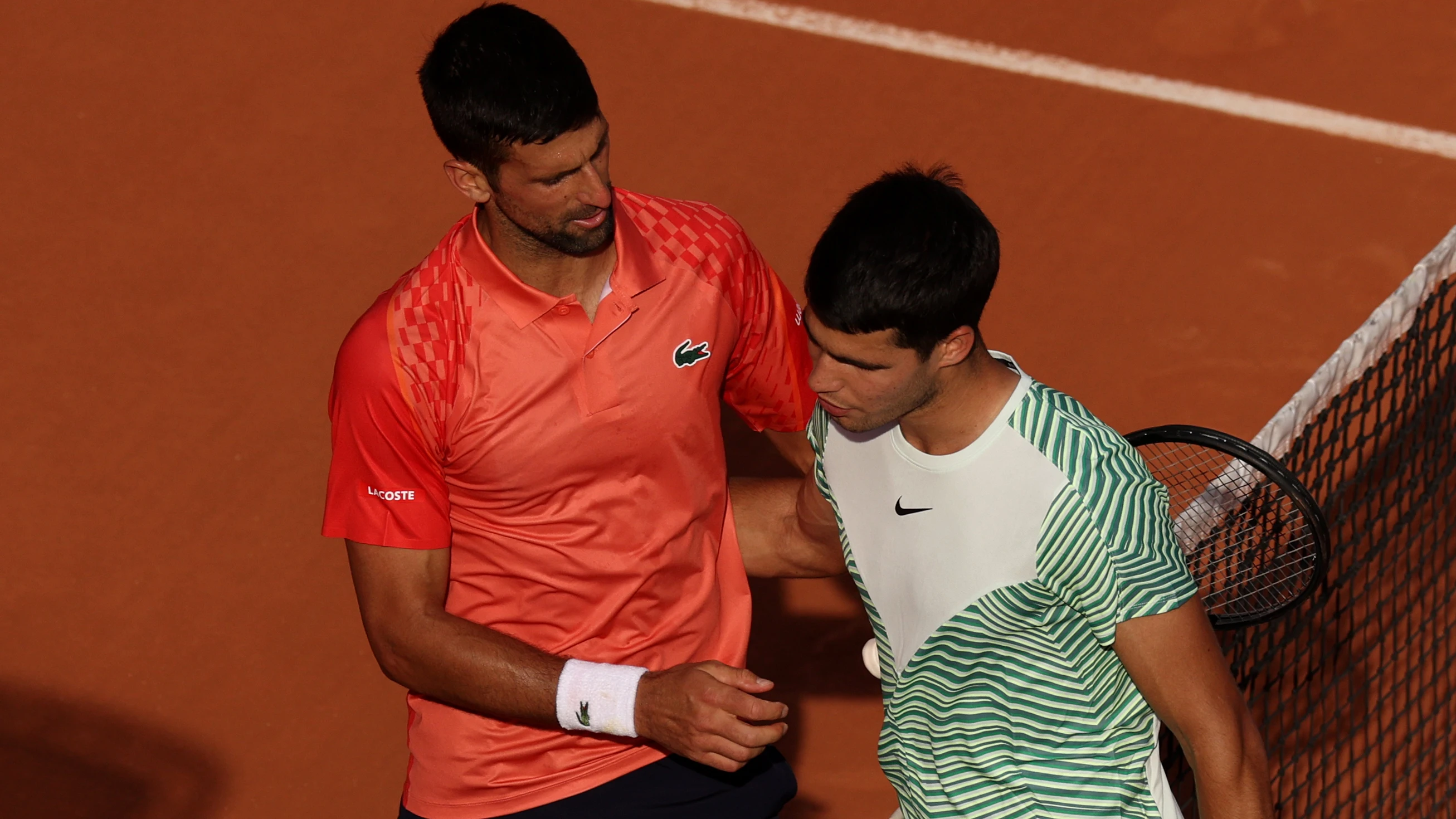 Novak Djokovic y Carlos Alcaraz