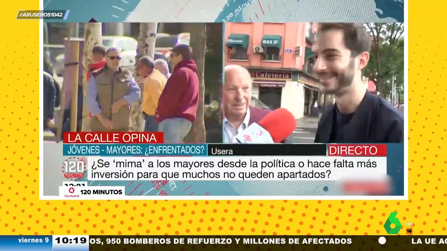 El 'dardo' de un anciano a un joven que afirma que se hablan mucho de las pensiones El 'dardo' de un anciano a un joven que afirma que se hablan mucho de las pensiones
