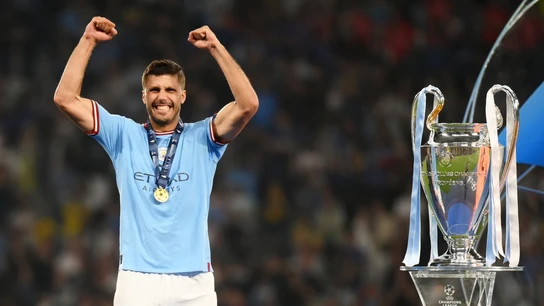 Rodri, con la Champions League Rodri, con la Champions League