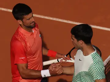 Novak Djokovic, con Alcaraz