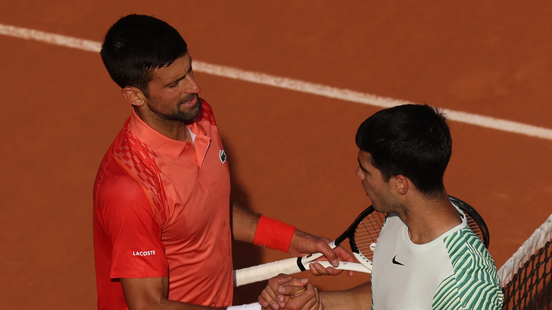 Novak Djokovic, con Alcaraz