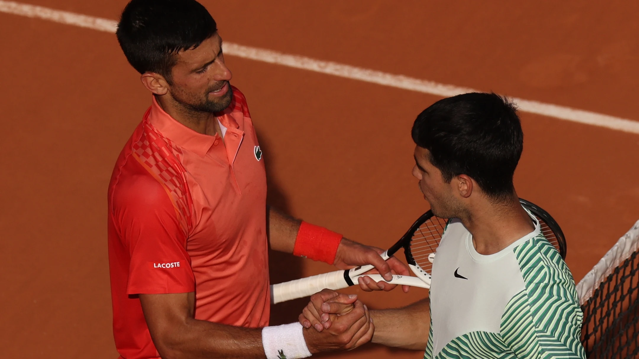 Novak Djokovic, con Alcaraz