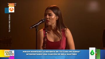 "¿Cómo se puede cantar tan bien?": la reacción de Miki Nadal a la imitación de Miriam Rodríguez a India Martínez