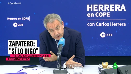 Zapatero y su "sí lo digo" sobre el fin de ETA: "Bajo mi Gobierno se terminó, se entregó y se rindió ETA" Zapatero y su "sí lo digo" sobre el fin de ETA: "Bajo mi Gobierno se terminó, se entregó y se rindió ETA"