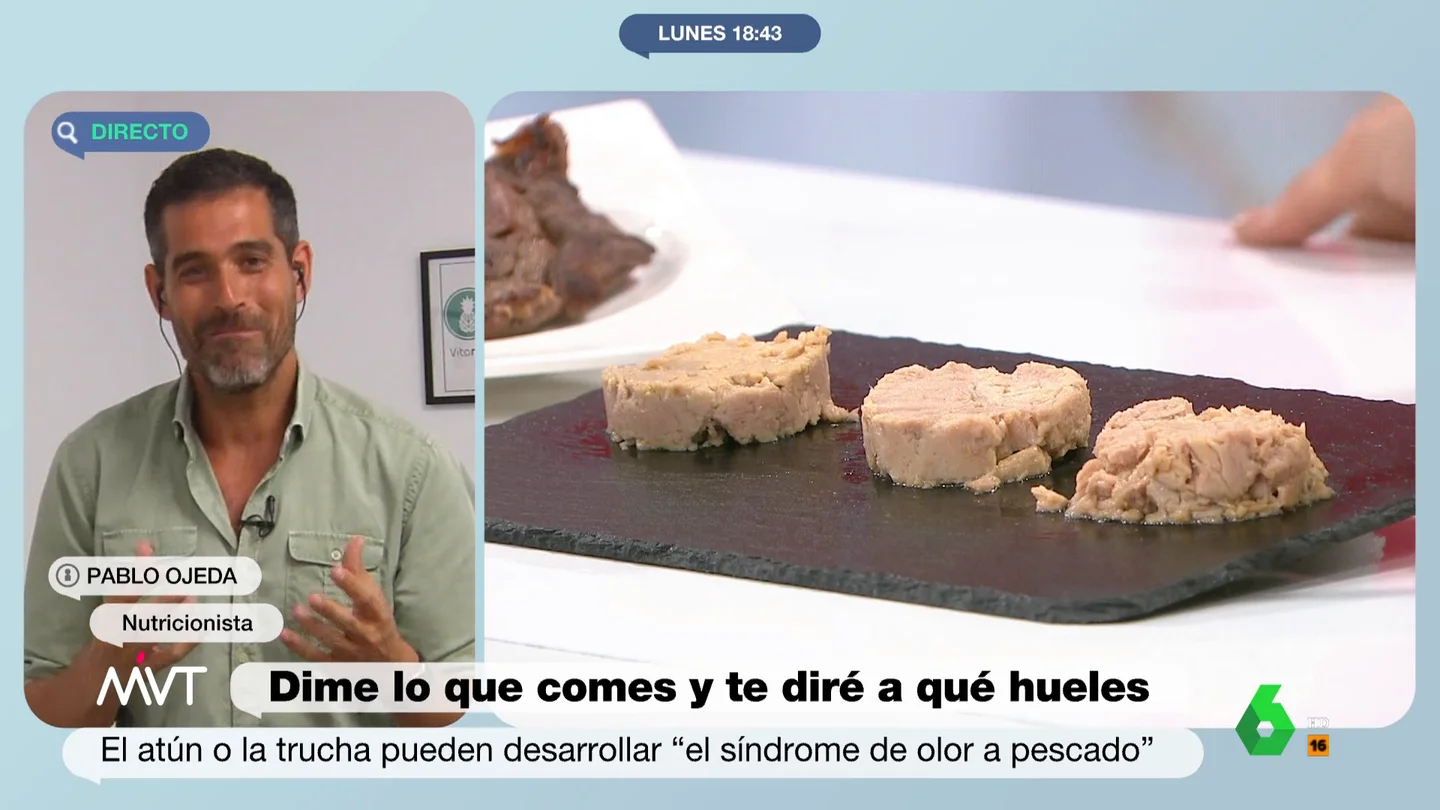 MVT ¿Qué es el síndrome de olor a pescado? El nutricionista Pablo Ojeda explica esta "rara" afección MVT ¿Qué es el síndrome de olor a pescado? El nutricionista Pablo Ojeda explica esta "rara" afección