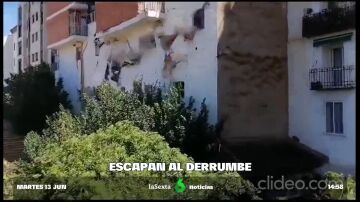 Escapan del derrumbe en Teruel