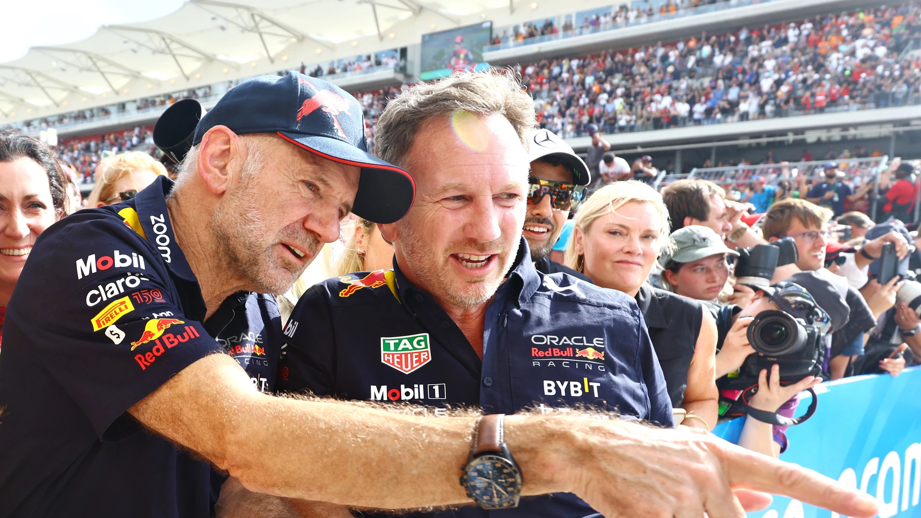 Adrian Newey y Christian Horner