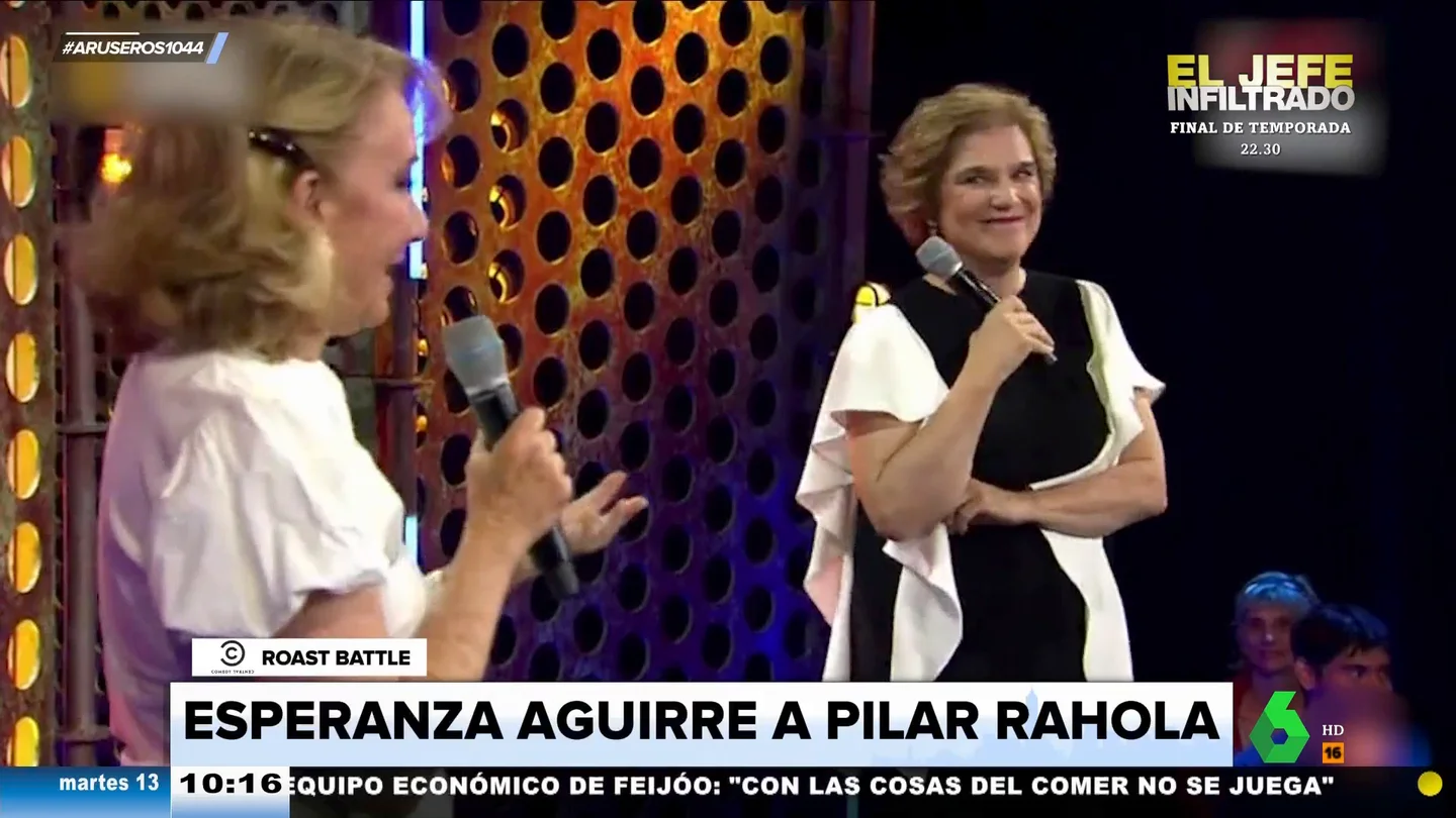 Cruce de dardos entre Esperanza Aguirre y Pilar Rahola por las grabaciones de Villarejo Cruce de dardos entre Esperanza Aguirre y Pilar Rahola por las grabaciones de Villarejo
