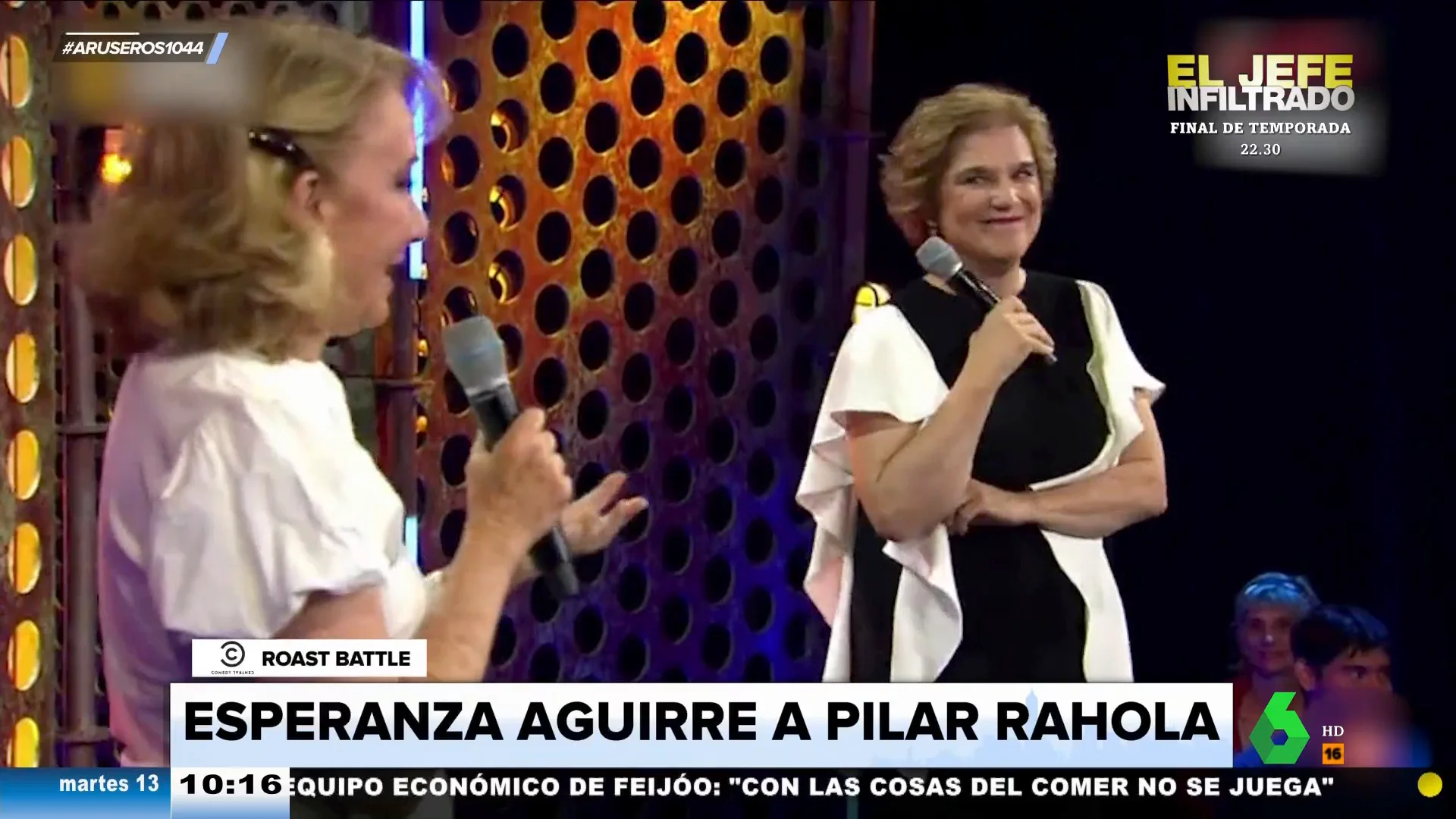 Cruce de dardos entre Esperanza Aguirre y Pilar Rahola por las grabaciones de Villarejo