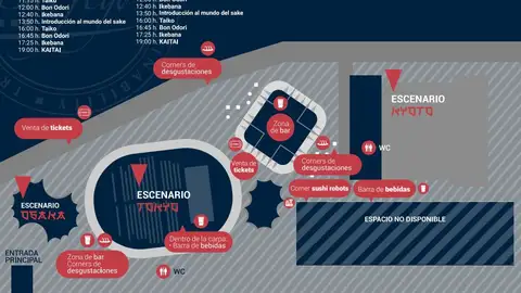 Plano del Festival Japonés ITAMAE de Madrid Plano del Festival Japonés ITAMAE de Madrid