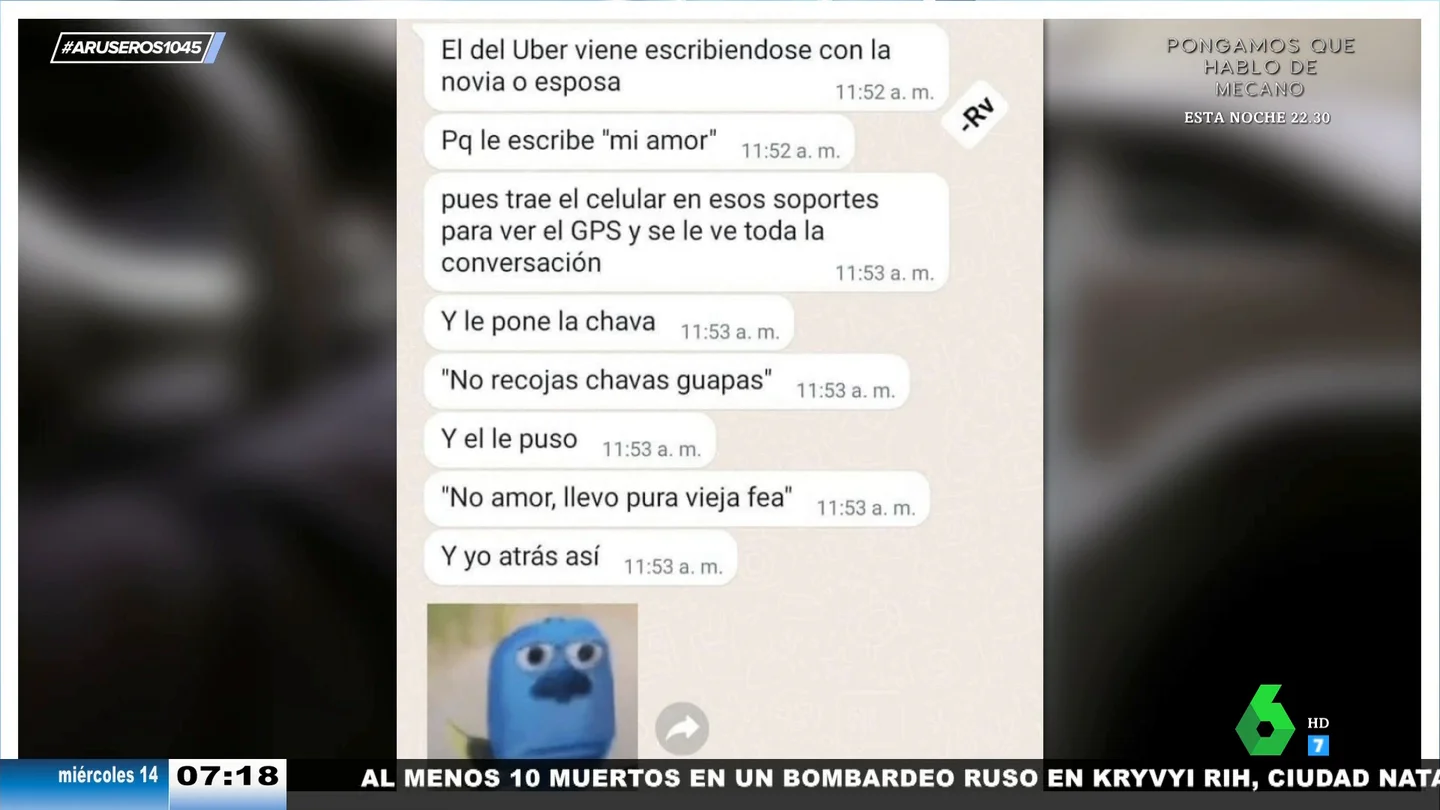 Una pasajera de Uber lee una conversación del conductor con su novia... y se le quitan las ganas de cotillear Una pasajera de Uber lee una conversación del conductor con su novia... y se le quitan las ganas de cotillear