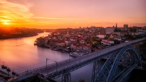 Atardecer en Oporto Atardecer en Oporto
