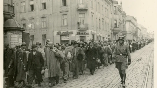 Marchando por la calle Krakowska en Tarnów. Marchando por la calle Krakowska en Tarnów.