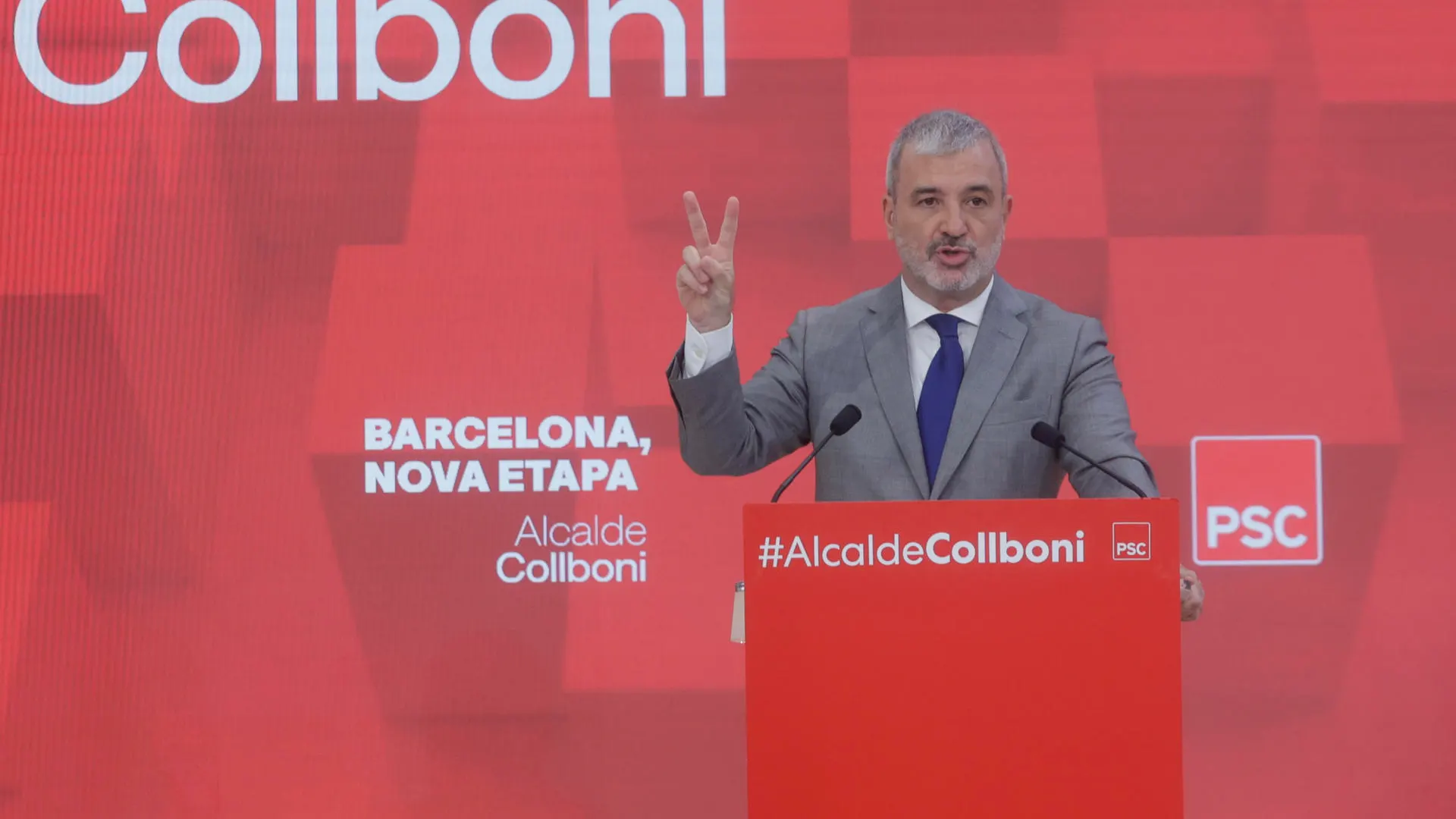 El candidato del PSC a la alcaldía de Barcelona, Jaume Collboni.