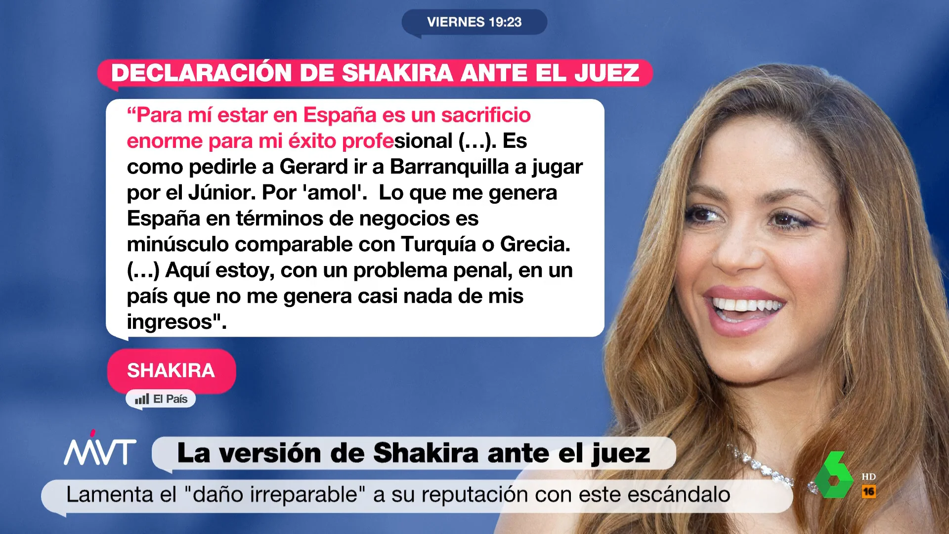 Declaración de Shakira por fraude fiscal