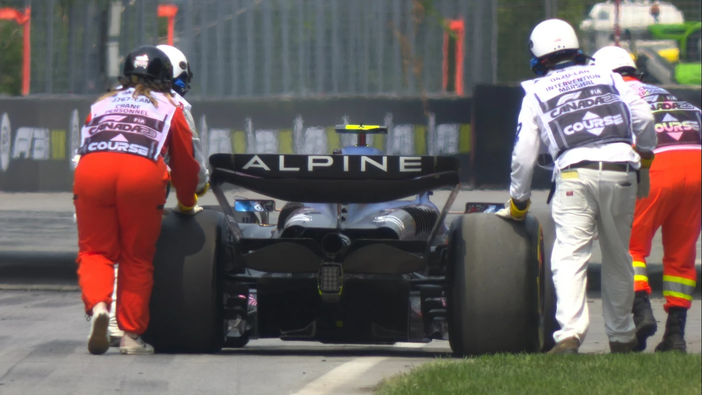El Alpine de Gasly, parado en Canadá El Alpine de Gasly, parado en Canadá