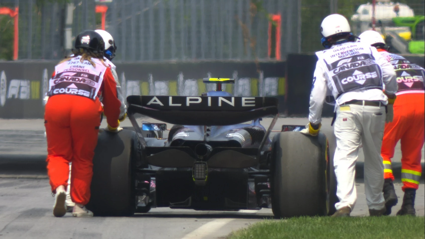 El Alpine de Gasly, parado en Canadá