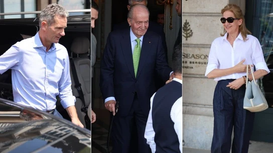 El rey emérito y la reina Sofía se reencuentran con Urdangarin ante la infanta Cristina El rey emérito y la reina Sofía se reencuentran con Urdangarin ante la infanta Cristina