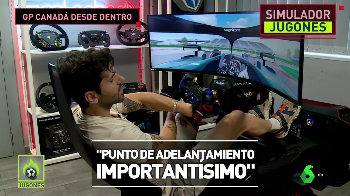 Jaime Alguersuari analiza en el simulador de 'Jugones' el circuito de Montreal Jaime Alguersuari analiza en el simulador de 'Jugones' el circuito de Montreal