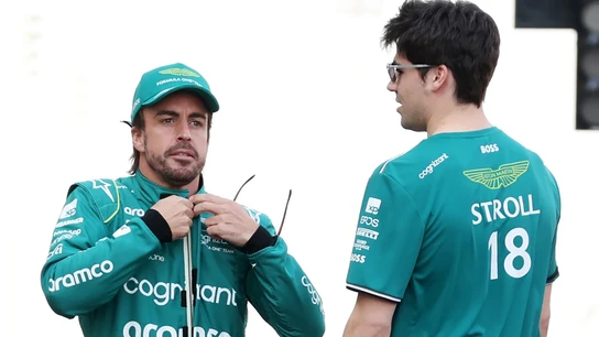Fernando Alonso, con Lance Stroll Fernando Alonso, con Lance Stroll