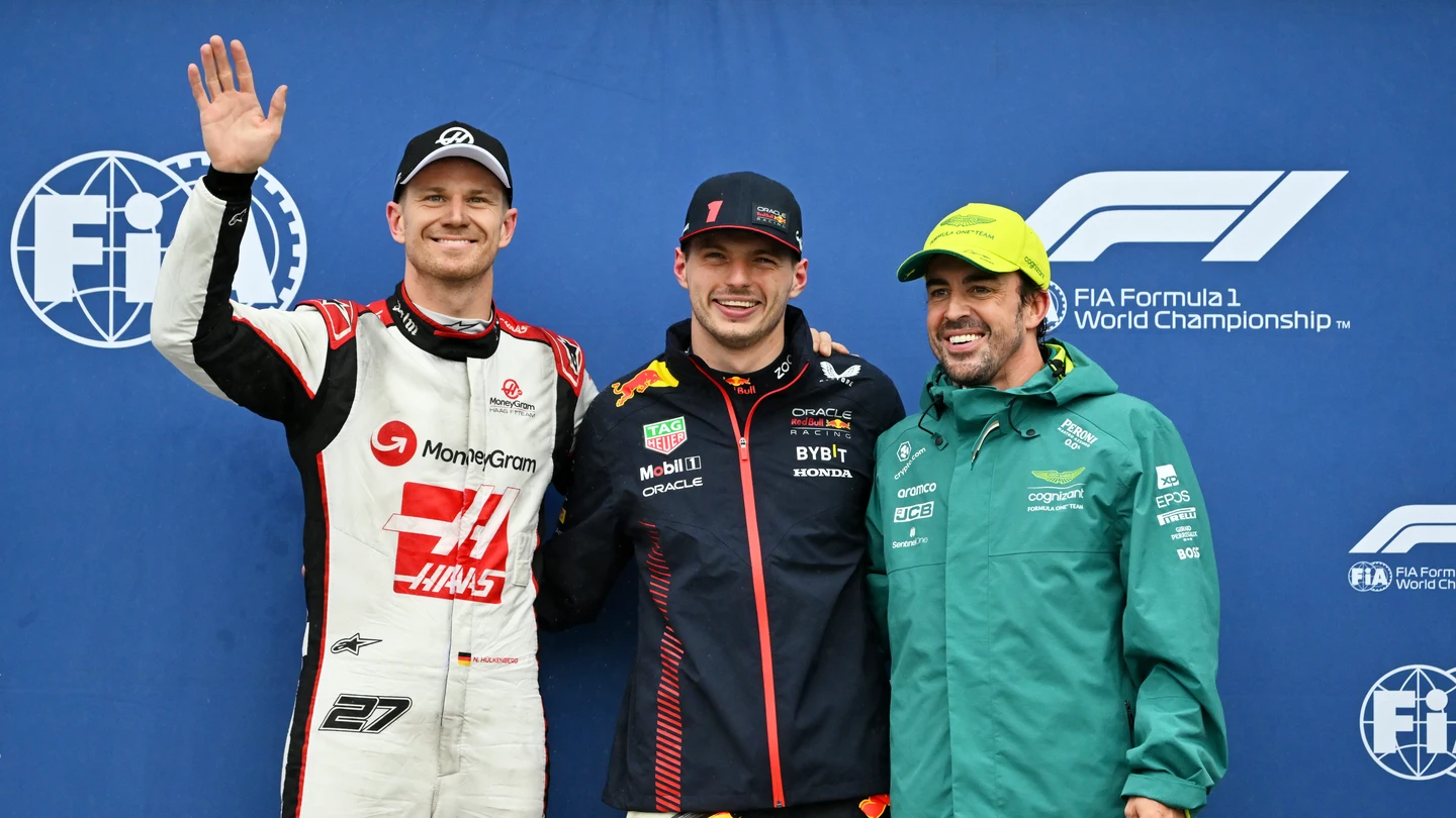 Fernando Alonso, Max Verstappen y Nico Hulkenberg Fernando Alonso, Max Verstappen y Nico Hulkenberg