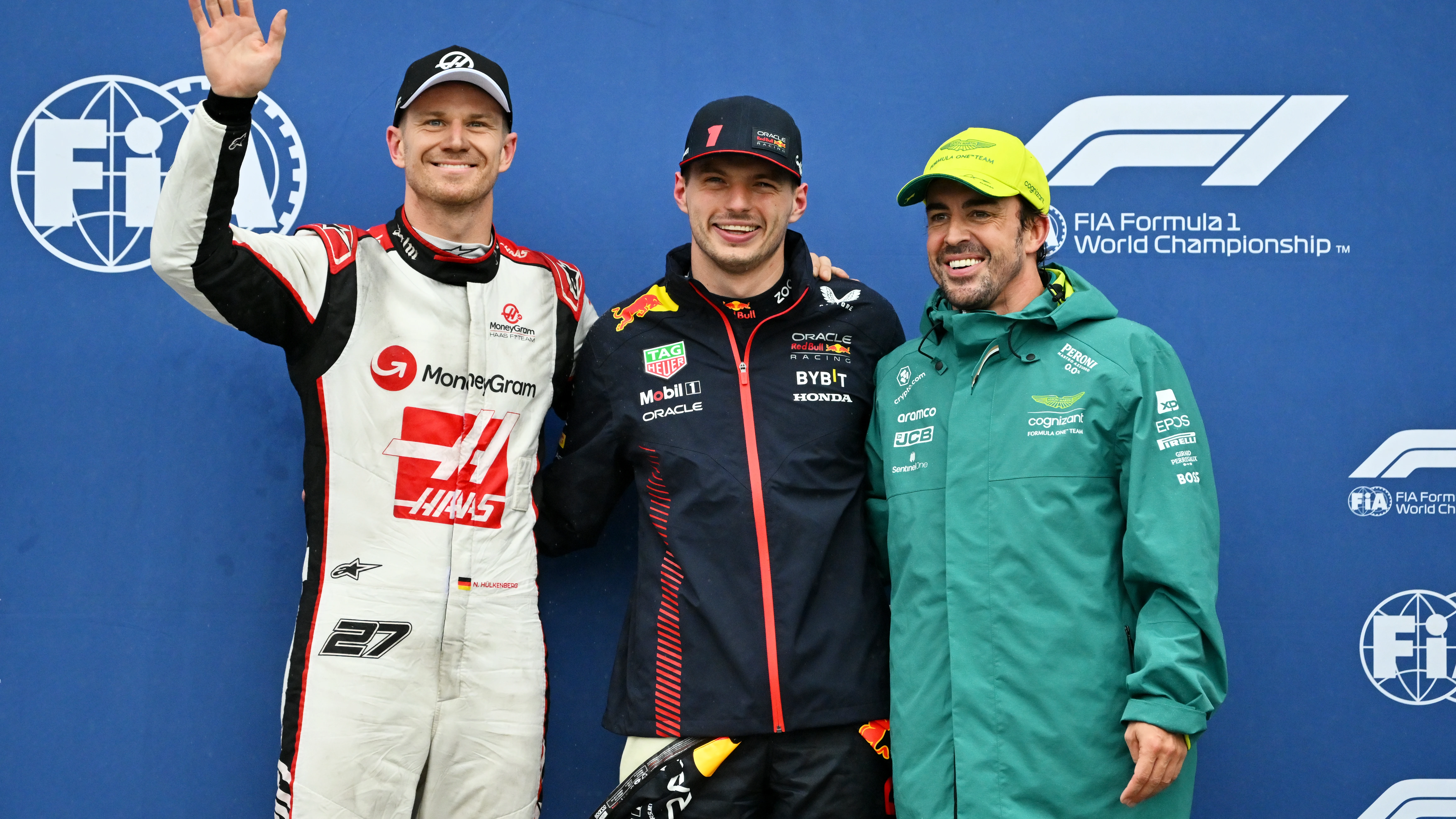 Fernando Alonso, Max Verstappen y Nico Hulkenberg