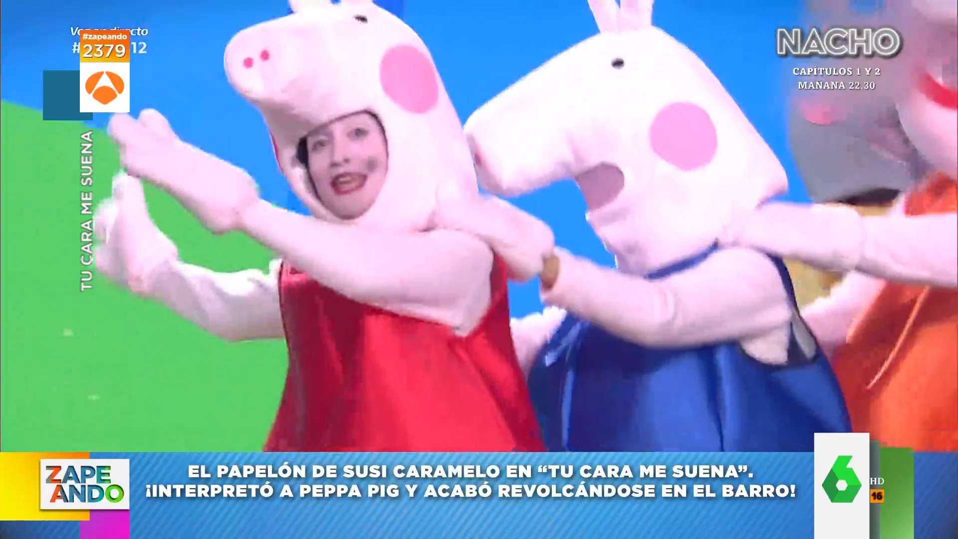 La cómica imitación de Susi Caramelo a Peppa Pig: "Solo por verla revolcándose en el barro, la gala mereció la pena"