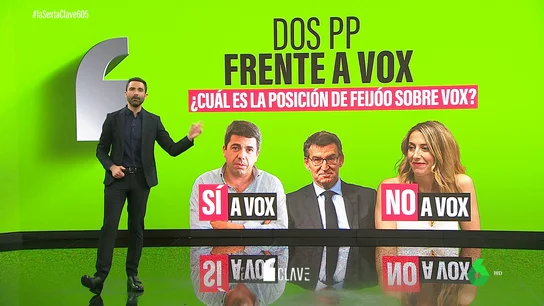 Las dos caras opuestas del PP frente a Vox: Mazón pacta, Guardiola los rechaza y Feijóo... ¿qué piensa? Las dos caras opuestas del PP frente a Vox: Mazón pacta, Guardiola los rechaza y Feijóo... ¿qué piensa?