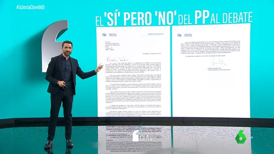 El 'sí' pero 'no' del PP al debate electoral: la carta cargada de ironías y juegos de palabras con su propuesta El 'sí' pero 'no' del PP al debate electoral: la carta cargada de ironías y juegos de palabras con su propuesta