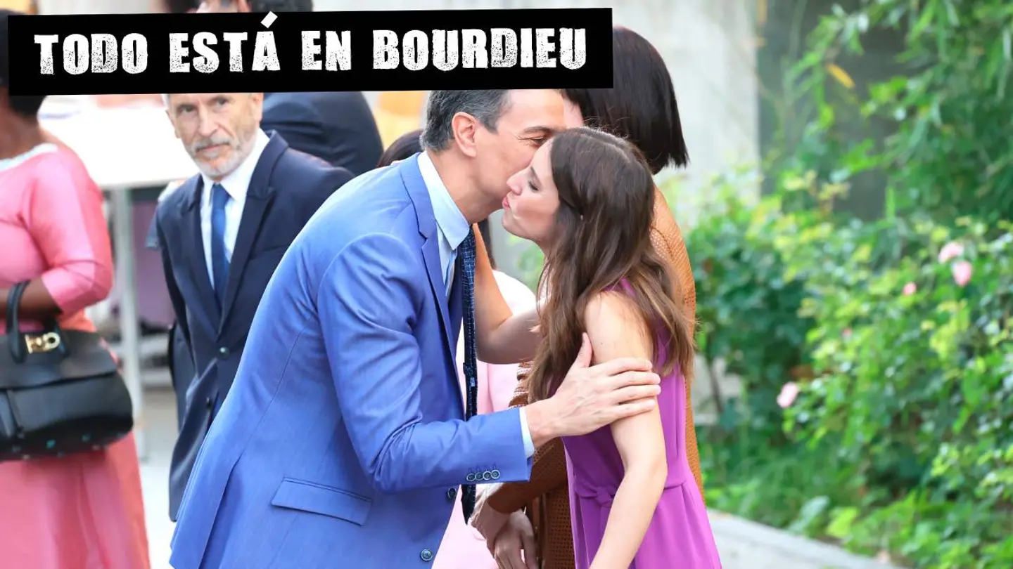 Pedro Sánchez saluda a Irene Montero Pedro Sánchez saluda a Irene Montero
