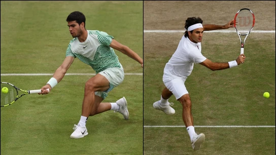 Carlos Alcaraz y Roger Federer Carlos Alcaraz y Roger Federer