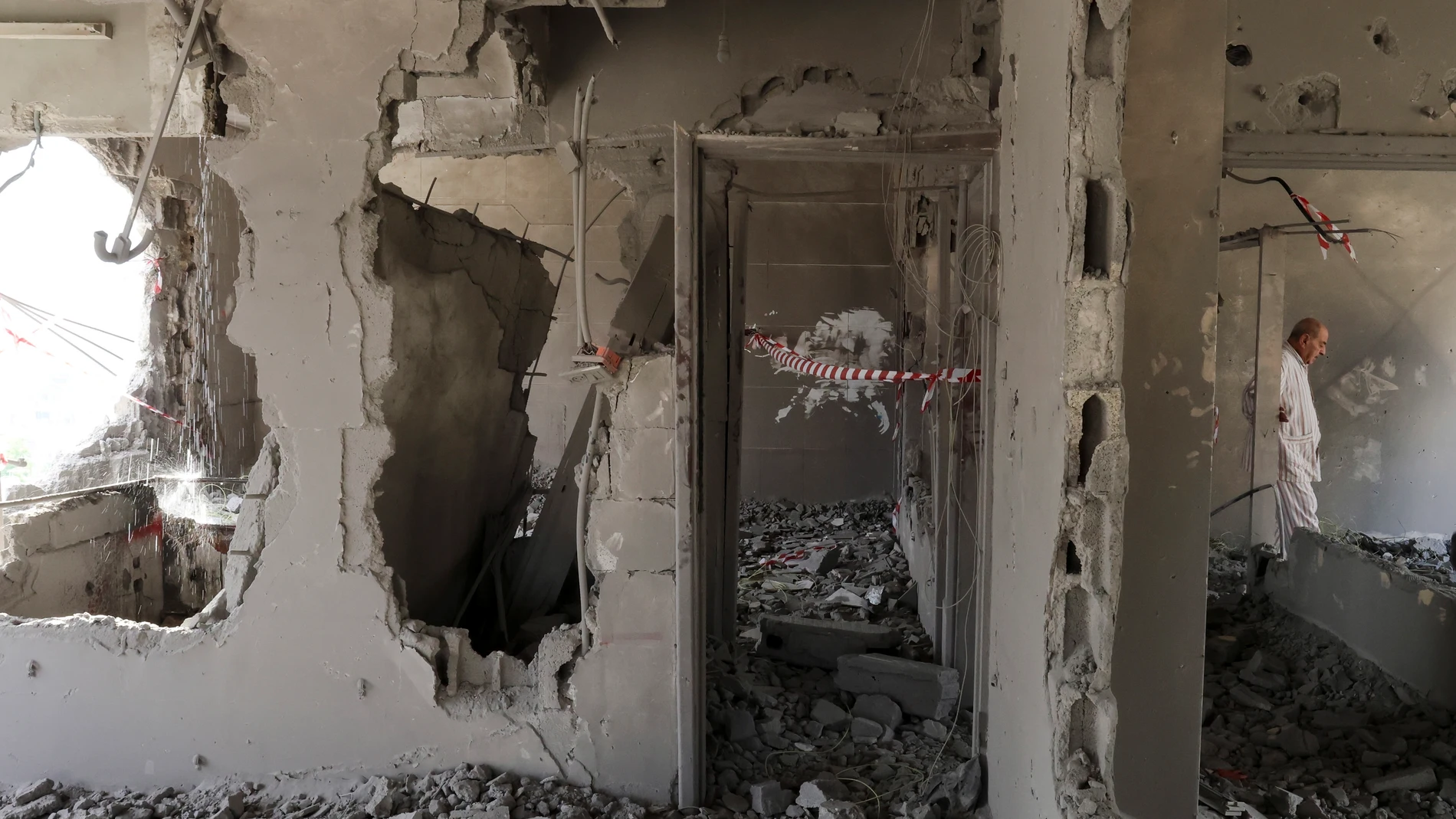 Imagen de archivo de una vivienda destruida en Cisjordania por enfrentamientos