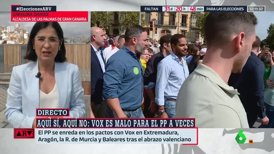 Carolina Darias califica los acuerdos entre PP y Vox como "pactos de la vergüenza": "No se puede blanquear a la ultraderecha" Carolina Darias califica los acuerdos entre PP y Vox como "pactos de la vergüenza": "No se puede blanquear a la ultraderecha"