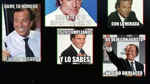 Del 'Y lo sabes' a la actuación con 'Triciclo' o las imitaciones de Carlos Latre: esto es lo que piensa Julio Iglesias de sus memes