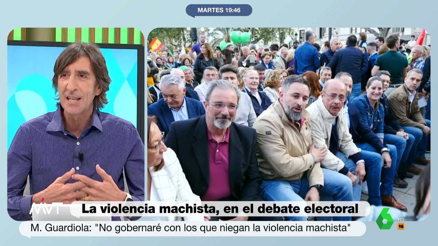 Benjamín Prado, rotundo sobre los pactos de PP y Vox "No creen en la democracia, en las instituciones, en los derechos, en la libertad ni en absolutamente nada", afirma con contundencia Benjamín Prado en este vídeo de Más Vale Tarde, donde defiende que "el problema está en todo Vox".