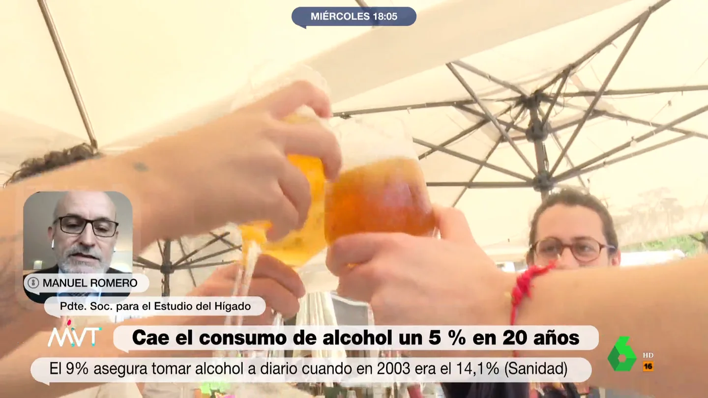 Ni el vino favorece la longevidad, ni la cerveza es buena para la salud: un experto desmonta los mitos del alcohol "Cuando analizamos a largo plazo qué pasa con los pacientes que no beben nada y los que beben algo, estos últimos tienen una vida más corta", afirma Manuel Romero, presidente de la Sociedad Española para el Estudio del Hígado, en este vídeo.