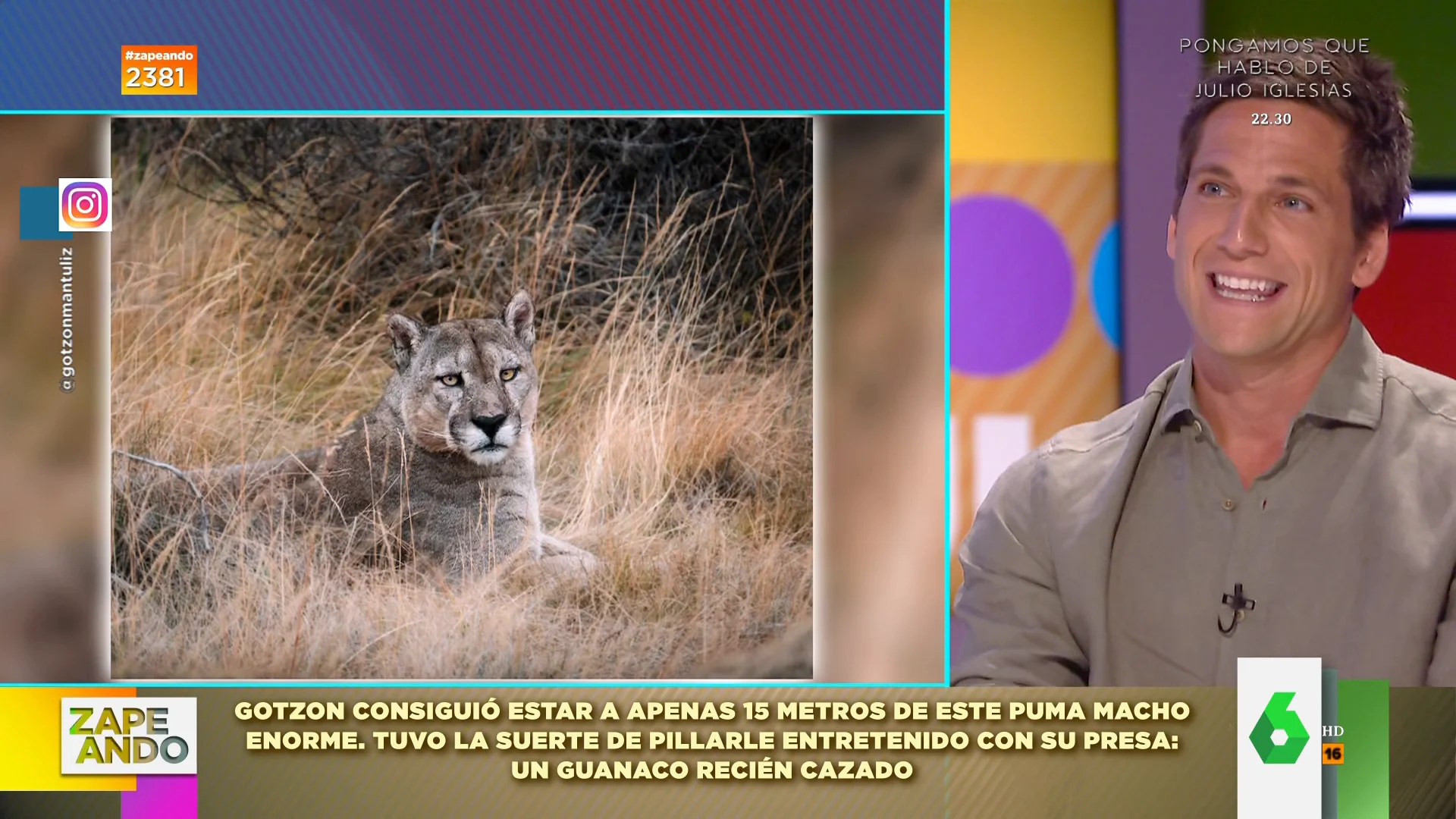 "Te sientes súper vulnerable": el aventurero Gotzon Mantuliz cuenta su encuentro con un puma en la Patagonia