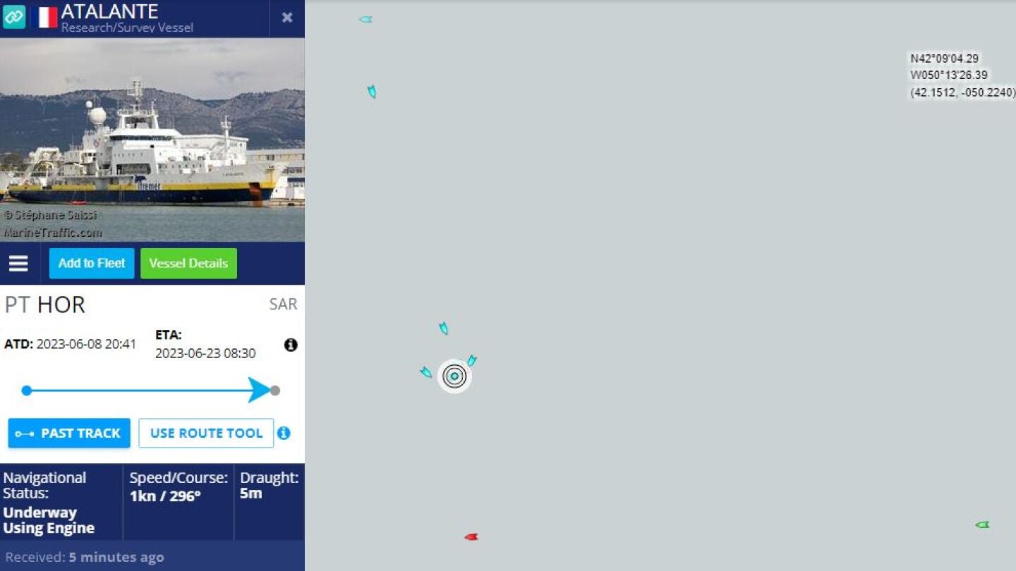 Marine Traffic: Atalante