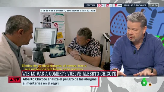 Chicote destapa ante Ferreras el fraude de los test de intolerancias alimentarias: "Hay mucho 'aprovechao' en este tema" Chicote destapa ante Ferreras el fraude de los test de intolerancias alimentarias: "Hay mucho 'aprovechao' en este tema"