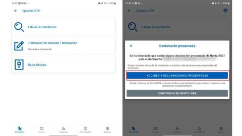 Descargando las declaraciones de la renta