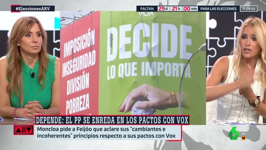 "No quiero esa España": el contundente rechazo de Afra Blanco frente a los pactos de PP y Vox "No quiero esa España": el contundente rechazo de Afra Blanco frente a los pactos de PP y Vox