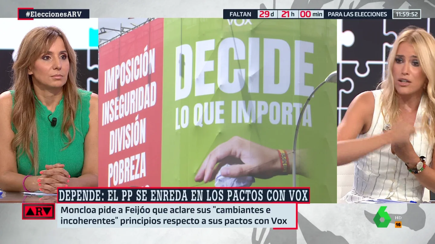 "No quiero esa España": el contundente rechazo de Afra Blanco frente a los pactos de PP y Vox "No quiero esa España": el contundente rechazo de Afra Blanco frente a los pactos de PP y Vox