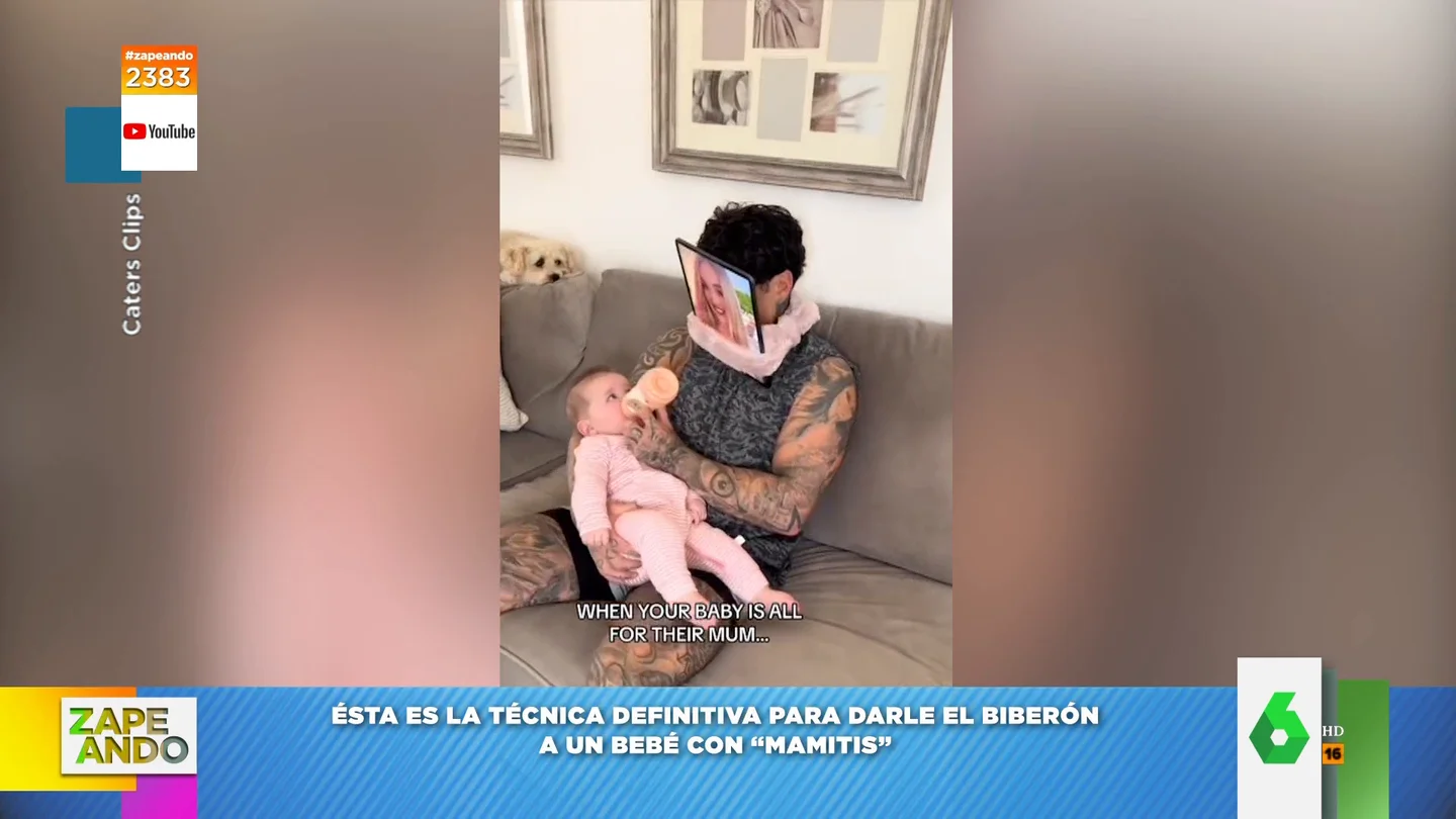 La técnica definitiva de este padre para dar el biberón a su bebé cuando tiene mamitis La técnica definitiva de este padre para dar el biberón a su bebé cuando tiene mamitis