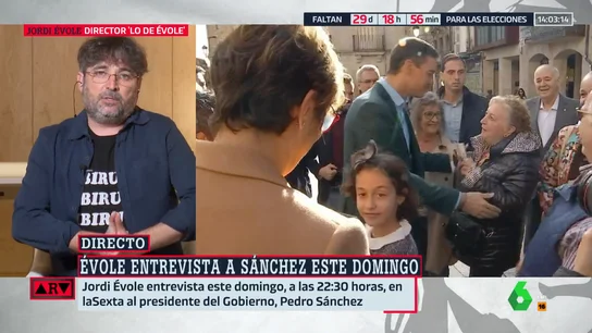Jordi Évole relata la visión de Pedro Sánchez sobre lemas como 'que te vote Txapote': "Le he visto muy dolido" Jordi Évole relata la visión de Pedro Sánchez sobre lemas como 'que te vote Txapote': "Le he visto muy dolido"