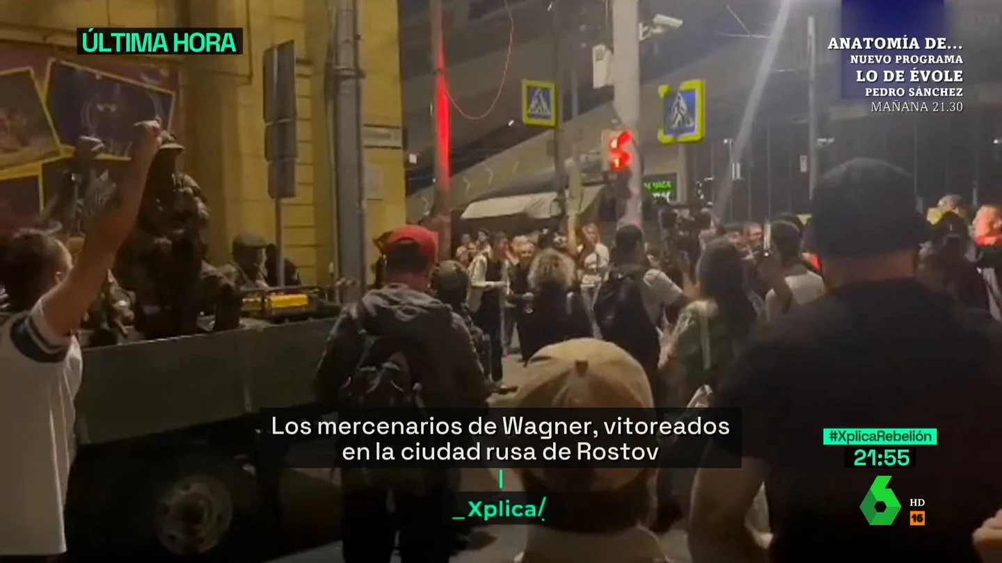Los mercenarios del grupo Wagner, vitoreados en la ciudad rusa de Rostov Los mercenarios del grupo Wagner, vitoreados en la ciudad rusa de Rostov