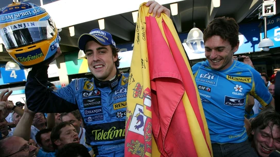 Fernando Alonso y Giancarlo Fisichella Fernando Alonso y Giancarlo Fisichella