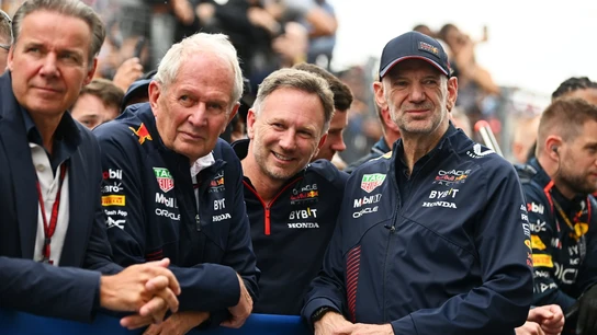Helmut Marko, Christian Horner y Adrian Newey Helmut Marko, Christian Horner y Adrian Newey