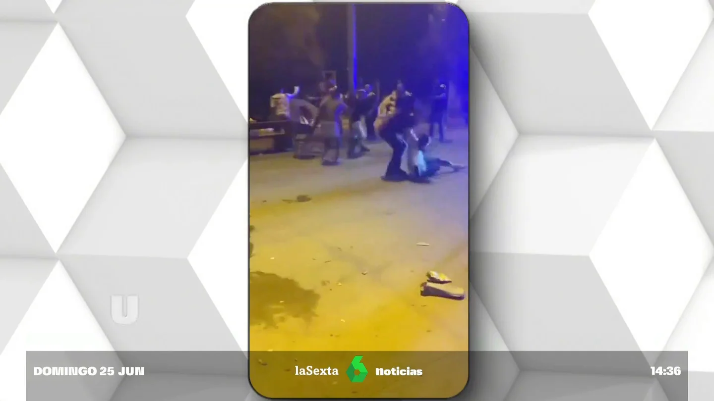 Brutal pelea en Badalona Brutal pelea en Badalona
