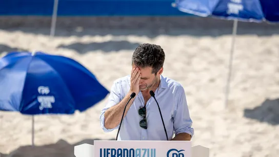 El portavoz de Campaña y vicesecretario de Cultura y Sociedad Abierta del PP, Borja Sémper, durante la presentación de las acciones de campaña. El portavoz de Campaña y vicesecretario de Cultura y Sociedad Abierta del PP, Borja Sémper, durante la presentación de las acciones de campaña.
